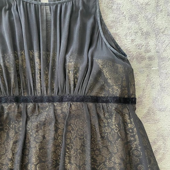 Kay Unger New York Black & Gold Cocktail Dress - Picture 4 of 9